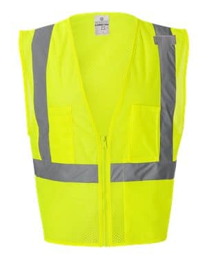 Lime safety vests front