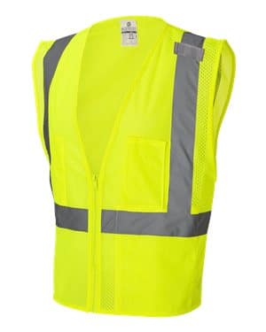 Lime side safety vests