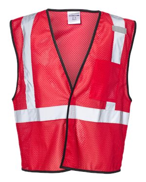 Red safety vest front
